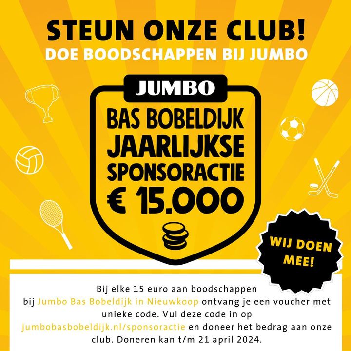 🧡SPONSORACTIE!🧡Steun i-Movement en doe boodschappen bij Jumbo!🧡Op woensdag 6 maart start de Jumbo Bas Bobeldijk Sponsoractie en ook wij doen hieraan mee! Wij sparen voor een spetterende eindvoorstelling met mooie kostuums en alles wat er verder bij komt kijken😍Van woensdag 6 maart t/m dinsdag 16 april ontvang je bij elke 15 euro aan boodschappen bij Jumbo Bas Bobeldijk in Nieuwkoop een sponsorvoucher met unieke code. Deze codes kunnen online worden ingewisseld via www.jumbobasbobeldijk.nl/sponsoractie en direct worden gedoneerd aan onze dansschool. Doneren kan t/m zondag 21 april. Ga jij lekker shoppen bij de Jumbo?💃🏻Jumbo Nieuwkoop#jumbobasbobeldijk #sponsoractie #nieuwkoop #jumbobasbobeldijksponsoractie #iMovementDelen? Ja graag!🙏🏼🧡